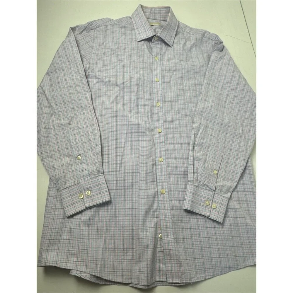 Michael Kors Button Down Multicolor Plaid Long Sleeve Men's Size‎ XXL Shirt